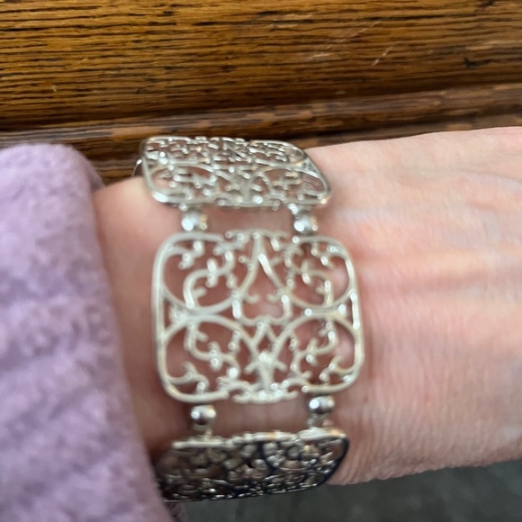 new directions Jewelry - New Directions Silver Filigree Cuff Bracelet